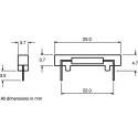 Assemtech Reed Switch Rectangular Body, 470V AC, 0.5A Switching Current, Polypropylene Housing, PCB Terminal S1326