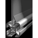 FlexLink Grey Plastic Rim Strip with 7.2 mm Groove Size and 3 m Length XFET 3 A