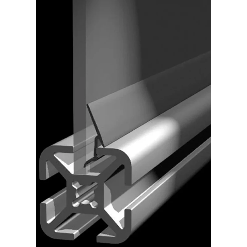 FlexLink Grey Plastic Rim Strip with 7.2 mm Groove Size and 3 m Length XFET 3 A
