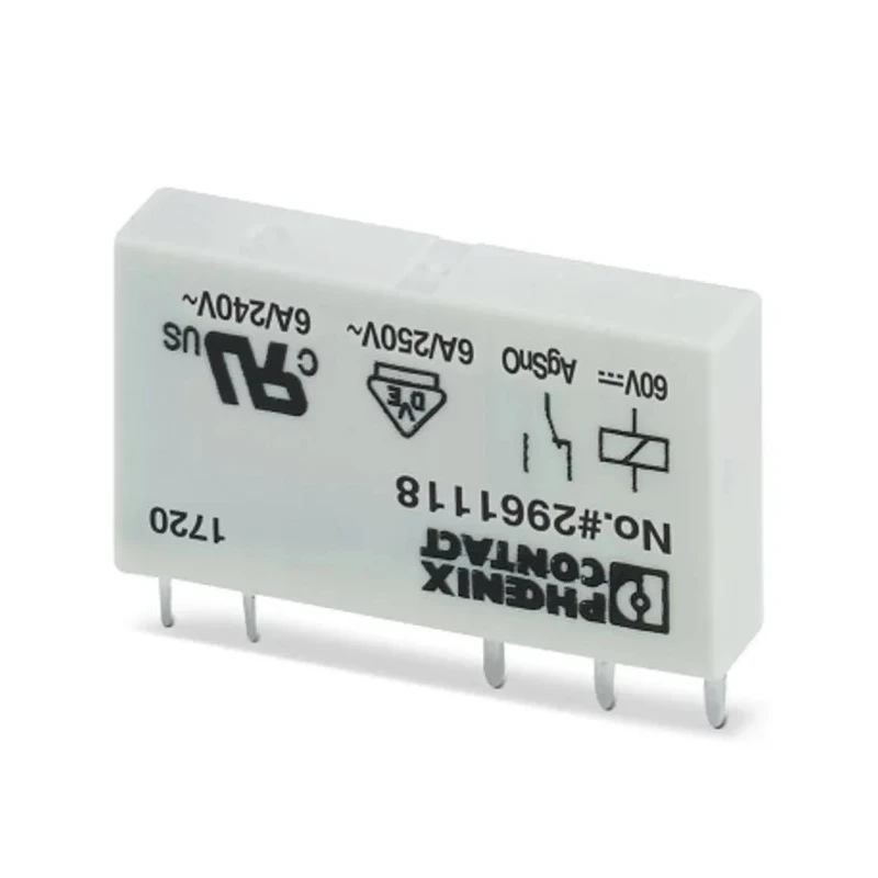 Phoenix Contact Power Relay PCB Mount 60V DC Coil 10mA Switching Current SPDT 2961118