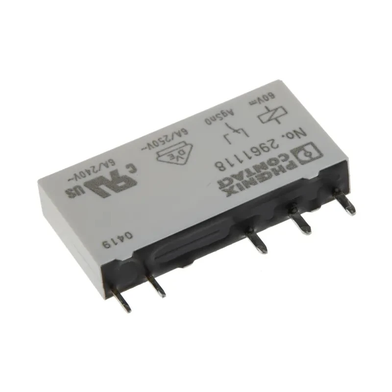Phoenix Contact Power Relay PCB Mount 60V DC Coil 10mA Switching Current SPDT 2961118
