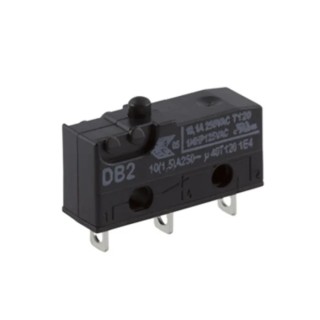 ZF Button Micro Switch with Solder Terminal, SPDT Contact, 10.1A Current, 250 V AC, IP50 Protection DB2C-A1AA