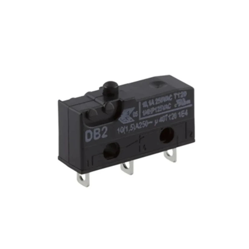 ZF Button Micro Switch with Solder Terminal, SPDT Contact, 10.1A Current, 250 V AC, IP50 Protection DB2C-A1AA