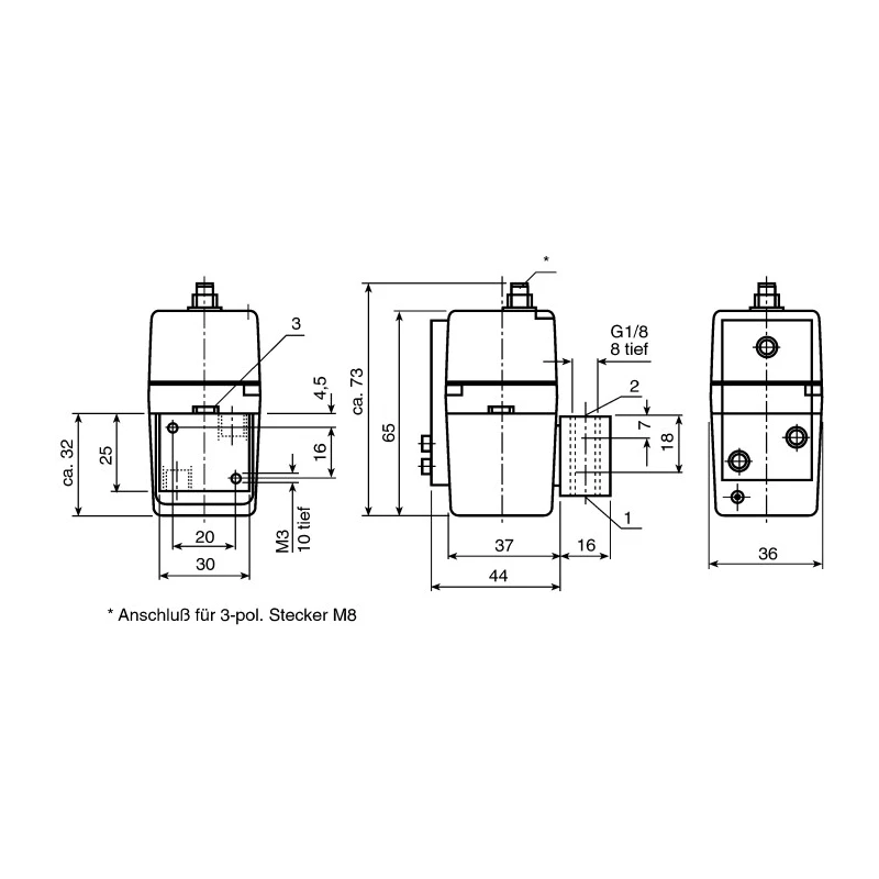 Parker Origa Pneumatic Regulator 1/8 in Port Size Aluminium Body 10 bar Max Operating Pressure 350L/min Max PS120001-080-000