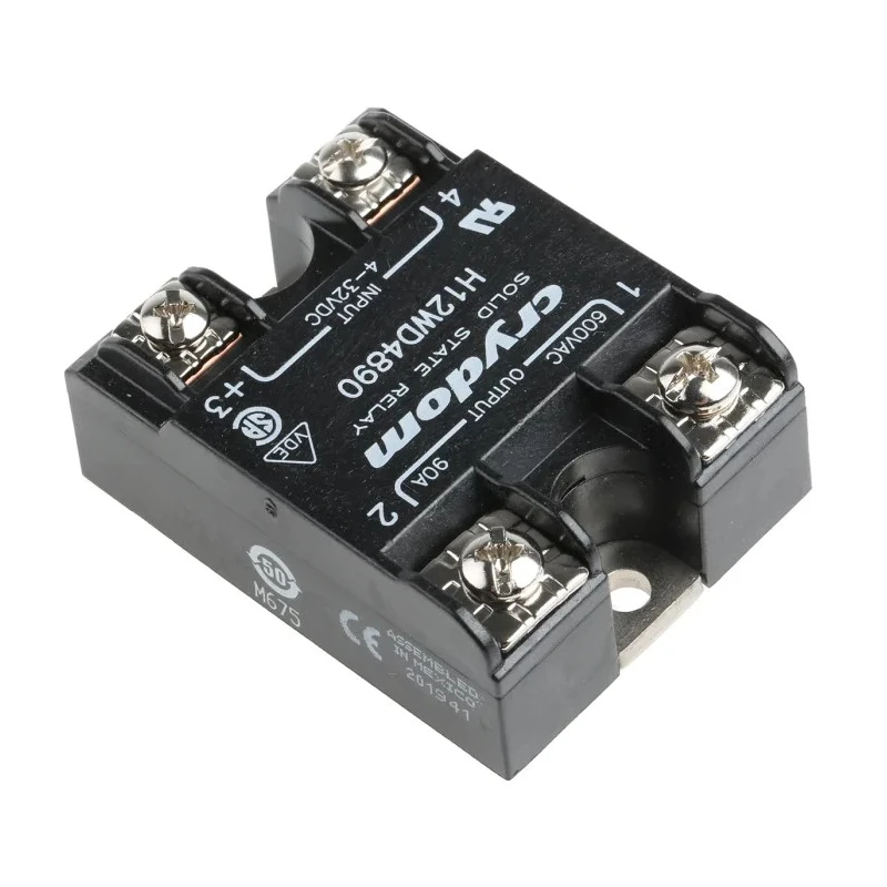 Crydom H1 Series Solid State Relay, 90 A Load Current, Panel Mount, 660 V AC Load, 32 V Control H12WD4890