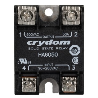 Crydom HA Series Solid State Relay Panel Mount 50A Load Current 660V AC Load 280V Control HA6050