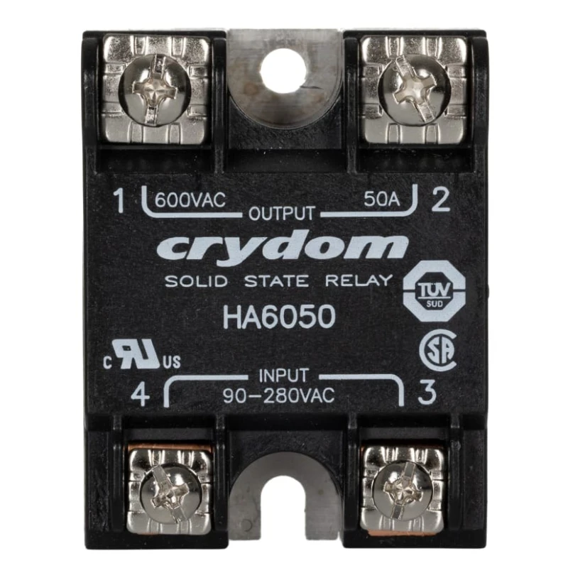 Crydom HA Series Solid State Relay Panel Mount 50A Load Current 660V AC Load 280V Control HA6050