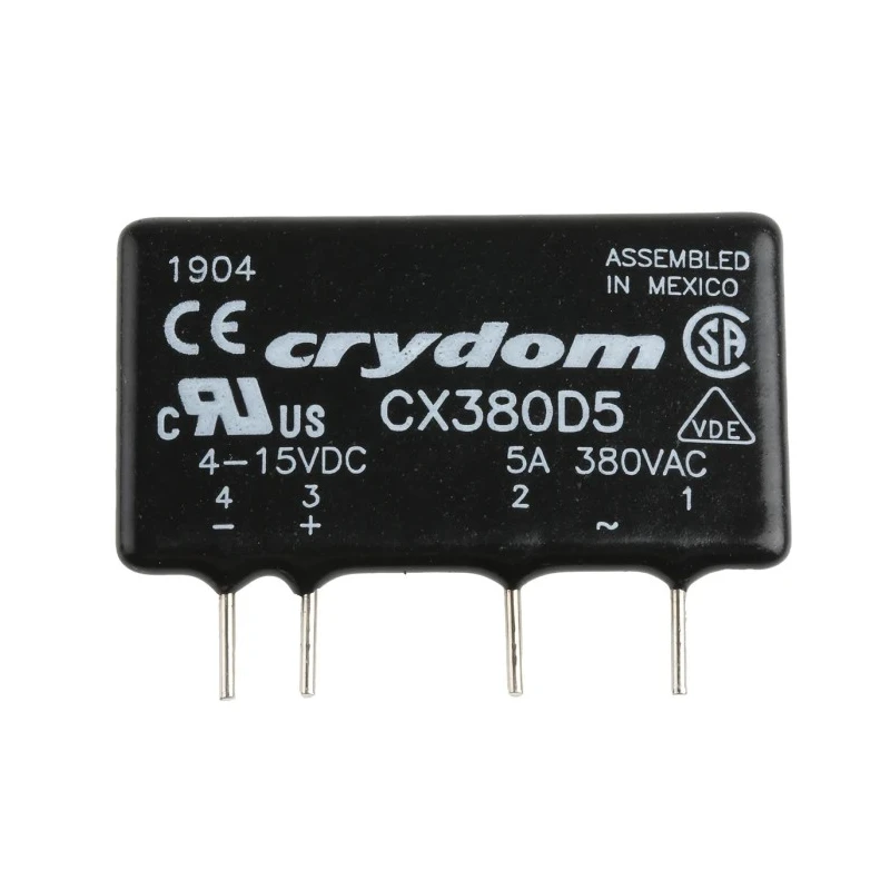 Crydom Crydom Series Solid State Relay, 5 A Load Current, PCB Mount, 530 V AC Load, 15 V DC Control CX380D5