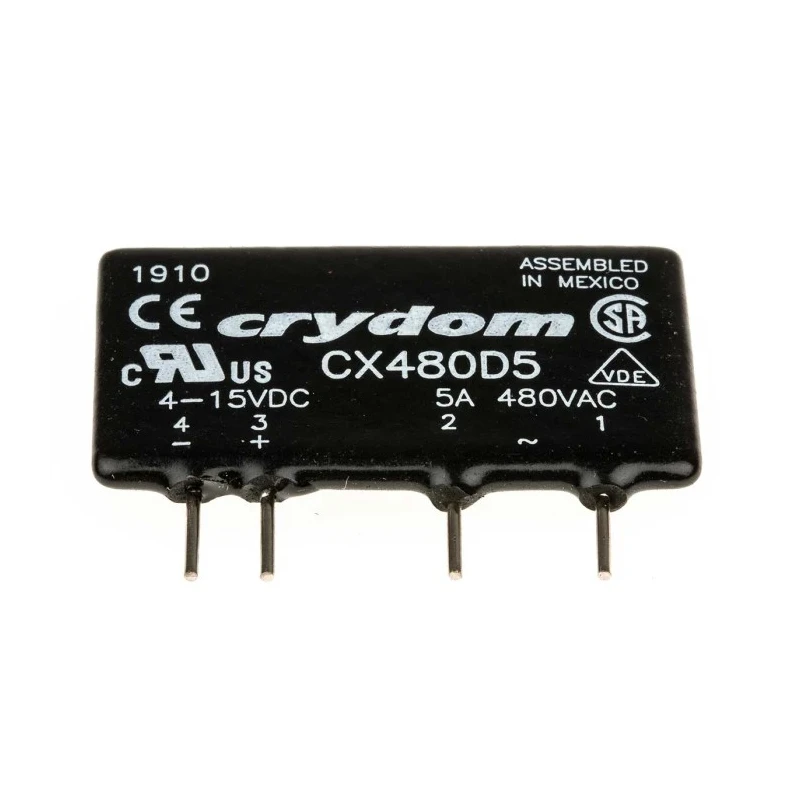 Crydom CX Series Solid State Relay, 5 A Load, PCB Mount, 660 V AC Load, 15 V Control CX480D5