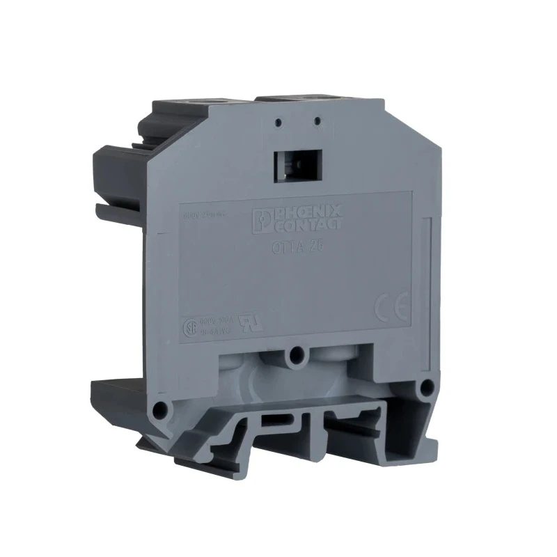 Phoenix Contact OTTA 25-M6 Series DIN Rail Terminal Block Bolt 800V 101A Grey 0790491