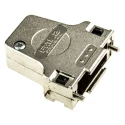 FCT from Molex 172704 Series Die Cast Zinc Angled D-Sub Backshell, 15 Way Strain Relief FMK2 / 1727040097