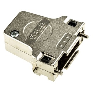 FCT from Molex 172704 Series Die Cast Zinc Angled D-Sub Backshell, 15 Way Strain Relief FMK2 / 1727040097