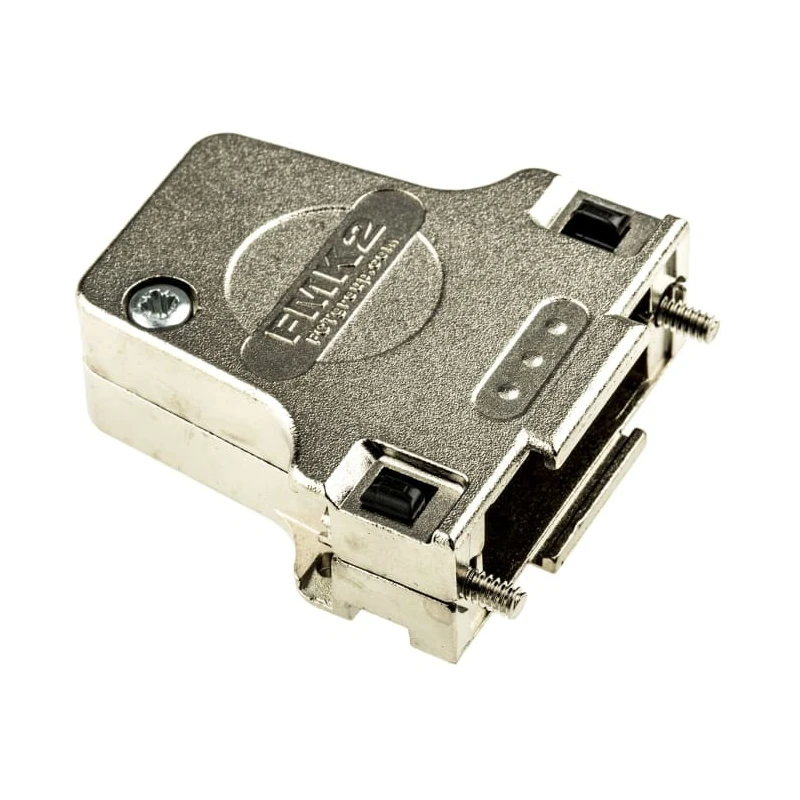 FCT from Molex 172704 Series Die Cast Zinc Angled D-Sub Backshell, 15 Way Strain Relief FMK2 / 1727040097