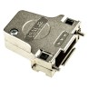 FCT from Molex 172704 Series Die Cast Zinc Angled D-Sub Backshell, 15 Way Strain Relief FMK2 / 1727040097