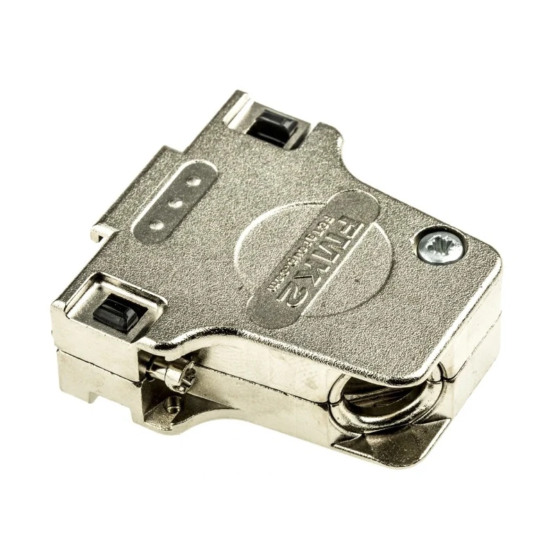 FCT from Molex 172704 Series Die Cast Zinc Angled D-Sub Backshell, 15 Way Strain Relief FMK2 / 1727040097