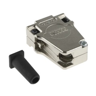 RS PRO FMK Series Die Cast Zinc Angled D-Sub Backshell 9 Way Strain Relief FMK1 / 1727040095