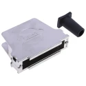 FCT from Molex FMK Series Die Cast Zinc Angled D-Sub Backshell, 37 Way Strain Relief FMK4-K201 / 1731110063