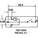 Meder Reed Relay SPNO B05 Series Nickel-Plated Steel Case Magnetic Screening B05-1A72-B V619