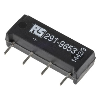 Meder Reed Relay, , SPNO, Fully Sealed Construction, Switching Voltage 200Vac, Electrical Life 5 x 10^6 SIL12-1A72-BV653