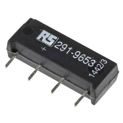 Meder Reed Relay, , SPNO, Fully Sealed Construction, Switching Voltage 200Vac, Electrical Life 5 x 10^6 SIL12-1A72-BV653