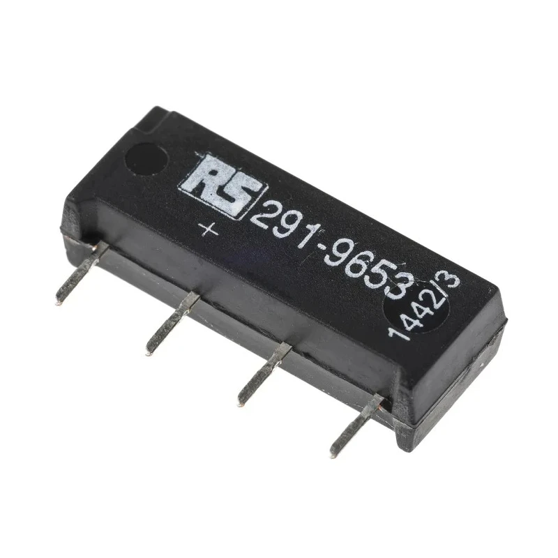 Meder Reed Relay, , SPNO, Fully Sealed Construction, Switching Voltage 200Vac, Electrical Life 5 x 10^6 SIL12-1A72-BV653