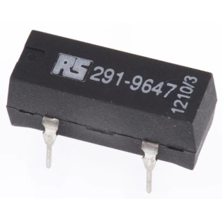 RS PRO PCB Reed Relay, 24V DC Coil, SPNO Contact, 300V DC Max, 0.5A Max, 2150 Ω 291-9647