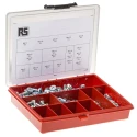 RS PRO Bright Zinc Plated 450 Piece Hex Socket Countersunk Drive Screw Bolt Kit 290-9606