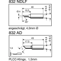 Ersa 1.5 x 7 mm Knife 45 mm Soldering Iron Tip for Multi-Pro, Multi TC, Power Tool, PTC 70, Multi-Sprint 832AD