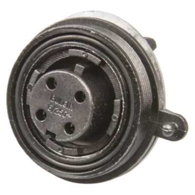Bulgin Circular Connector 4 Contacts Panel Mount Socket Female IP68 IP69K 250V 10A Standard Buccaneer PX0747/S