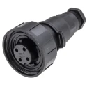 Bulgin Circular Connector 4 Contacts Cable Socket Female Polymer Housing Threaded Mating PX0748/S