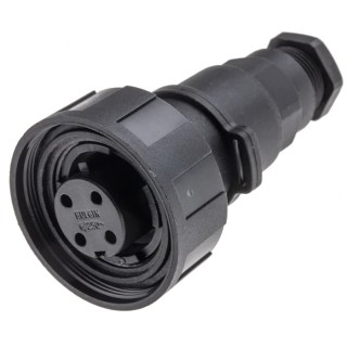 Bulgin Circular Connector 4 Contacts Cable Socket Female Polymer Housing Threaded Mating PX0748/S