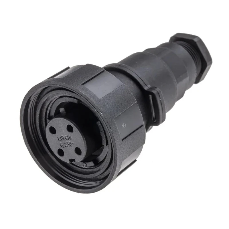 Bulgin Circular Connector 4 Contacts Cable Socket Female Polymer Housing Threaded Mating PX0748/S
