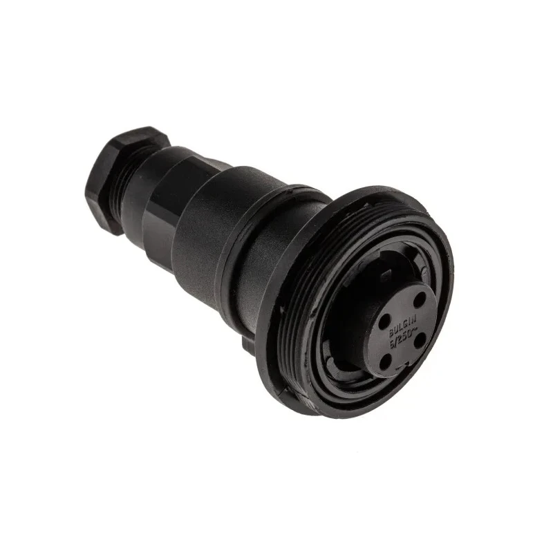 Bulgin Standard Buccaneer Series Circular Connector, 4 Contacts, In-Line, Socket, Female, , 10A Current, 250V, Threaded IP68