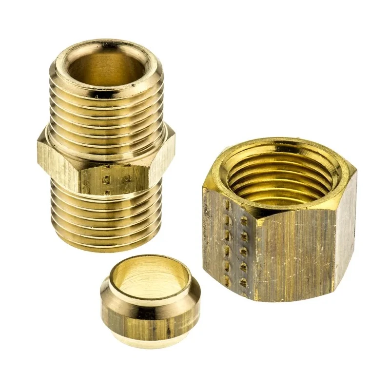 Legris Pneumatic Brass Pipe Fitting Compression Union Female Metric 1/2 in to Female Metric 10 mm 0106 10 00