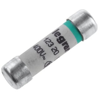 Legrand 20A Fast Acting Ceramic Cartridge Fuse 8.5 x 32 mm 400V AC 0 123 20