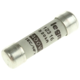 Legrand 16A Fast Acting Ceramic Cartridge Fuse 8.5 x 32 mm 400V AC 0 123 16