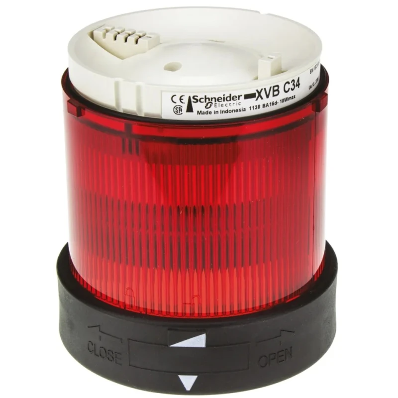 Schneider Electric Harmony XVB Series Red Steady Effect Beacon Unit, Incandescent LED Bulb 250V AC IP65 XVBC34