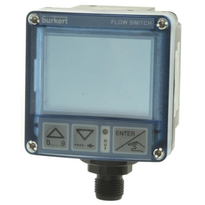 Burkert 8032 Series Compact Flow Controller, 1200 L/min, PNP Output, 100 mm Pipe, 30V DC 436473