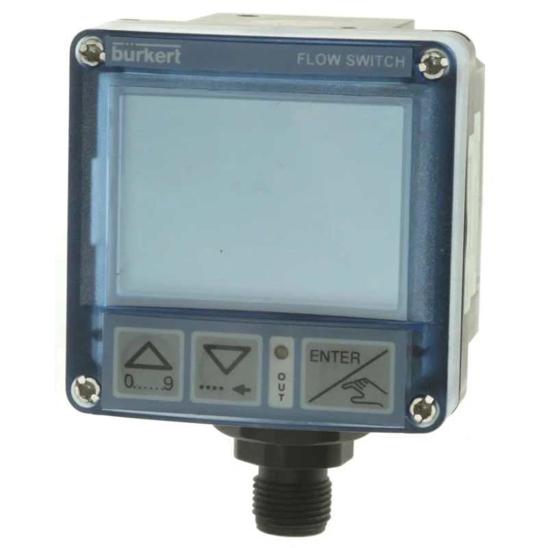 Burkert 8032 Series Compact Flow Controller, 1200 L/min, PNP Output, 100 mm Pipe, 30V DC 436473