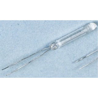 Correge PT100 RTD Sensor 3 mm Diameter, 10 mm Length, 2 Wire, Class A Accuracy, Glass Probe PT100