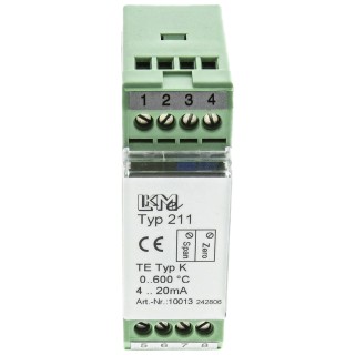 LKMelectronic Temperature Transmitter Thermocouple Input 4 to 20 mA Output 35V, -40°C to 85°C LKM 211/K1