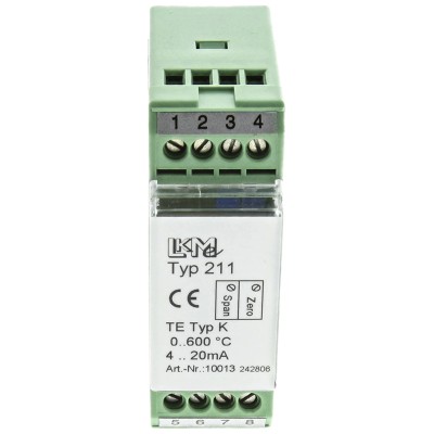 LKMelectronic Temperature Transmitter Thermocouple Input 4 to 20 mA Output 35V, -40°C to 85°C LKM 211/K1