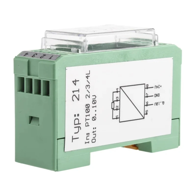 LKMelectronic Temperature Transmitter PT100 Input 0 to 10 V Output 35V Supply Voltage LKM 214/1
