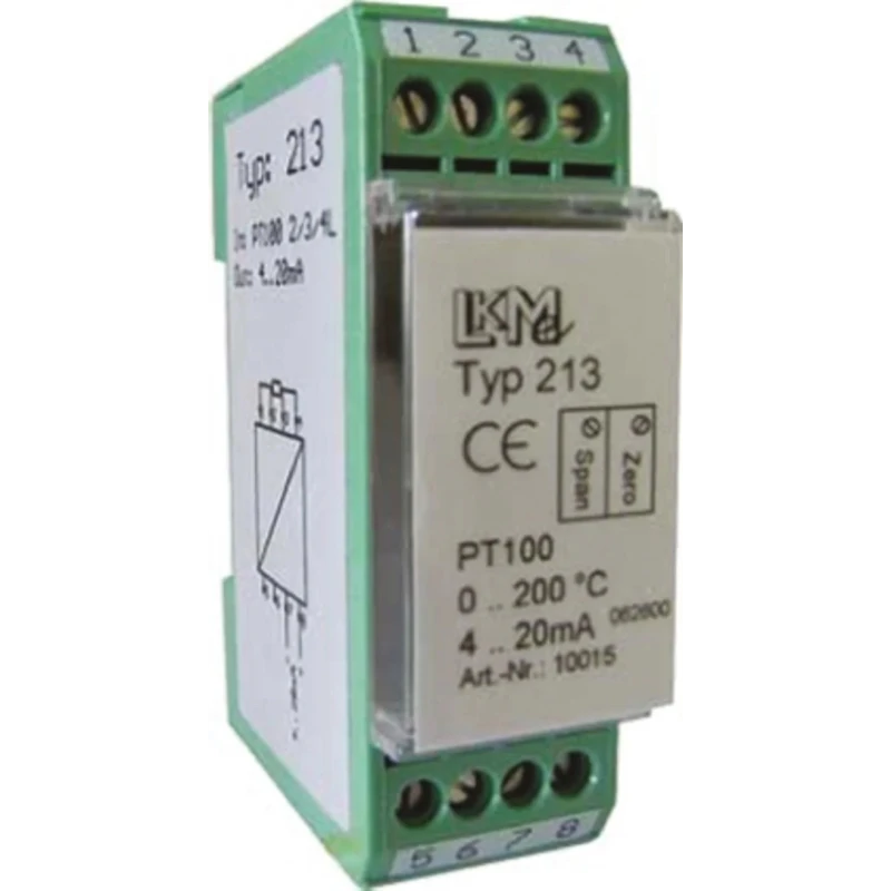 LKMelectronic Temperature Transmitter PT100 Input 36V, Operating Temperature -40°C to 85°C LKM 213/3