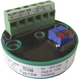 LKMelectronic Temperature Transmitter PT100 Input 36V, Operating Temp -40°C to 85°C LKM 104/2