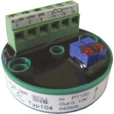 LKMelectronic Temperature Transmitter PT100 Input 24V, Operating Range -40°C to 85°C LKM 104/3