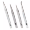 Ozar ATS-0294 4 Pc Stainless steel Tweezer set Ben Self Locking Spade point Tweezer
