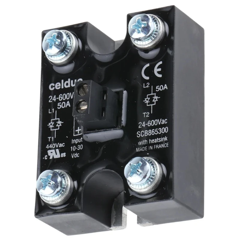 Celduc SC Series Solid State Relay 50 A Load 600 V AC Load Panel Mount Thyristor Output SCB865300