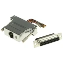 RS PRO 25-Way D-Sub to Female Female RJ45 Female Female D-Sub Adapter 370-5203