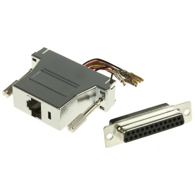 RS PRO 25-Way D-Sub to Female Female RJ45 Female Female D-Sub Adapter 370-5203